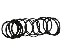 Mytoptrendz®- 12 pcs Set - Snag Free Thin Elastic Hairbands Hair Ties 2mm 3mm and 4mm for Girls School Accssories Ponytail Holdres Hair Bands 4 cm Medium Hold Hair Bobbles (Assorted Thick-Black)