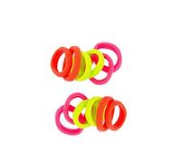 Mytoptrendz® 12 Pcs Small Soft Jersey Fabric Hair Hair Ties, Thick Strechy Snag Free Elastics Seamless Ponytail Holder Endless Ponio Bobbles Hair Bands for Hair Girls Women (Neon assorted)