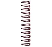 Mytoptrendz® 12 Pcs - Snap hair clips Classic Standerd Size Clac Clac Slides Bendy Metal Barrette Bassic Women Kids Accssories (Brown-5CM/2IN)