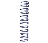 Mytoptrendz® 12pc Snap Clips Small Standard 4.5cm Stylish & Functional Slide Hair Grip Epoxy Sleepies for Adults Girls Kids School Accessories (Navy Blue)