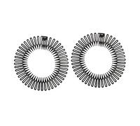 Mytoptrendz® 2-Pack Circular Stretch Hair Combs - Flexible Plastic Zig-Zag Sport Headbands - Full Circle Tooth Hair Clips for Men and Women - Black