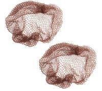 Mytoptrendz® 2 Pcs Fine Soft Strechy Slumber Hair Nets Elasticated Mesh Styling Large Silky Sleep In Net for Thick Hair Women and Girls Dance Equestrian Buns Mesh Cover (Brown)