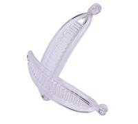 Mytoptrendz® 2 Pcs - French Style Large Ponytail Hair Clip Hair Comb, Plain Long Narrow Flexible Banana Barrette Ponytail Clincher Twist Clip for Thick Hair Styling Accessories (Clear)