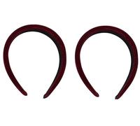 Mytoptrendz® 2 Pcs Luxurious Soft Padded Headbands Wide Non Slip Wide Velvet Alice Hair Band Accessories for Girls Women Casual,Evening Party,Wedding, Bridal Bridesmaid,Christmas (Burgundy)