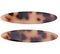 mytoptrendz® 2 pcs Mini Pelican Beak Hair Clip Oval Tortoise Shell Embellished Duckbill Clamp Slim Cellulose Acetate Alligator Snap Barrette Hair Slides Styling Accessories (Light Tortoise Shell-1)
