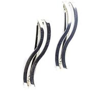 Mytoptrendz® 2 pcs Open Slide Metal Barrettes Hair Clips Clasp Hair Clip For Thin/Thick Hair Girls Ladies Accesories (Silver - S cut)