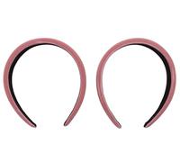Mytoptrendz® -2 Pcs - Plain Headbands Alice Hair Band Padded 2.5cm Wide Non Slip Velvet Head Bands for Women Daily Casual Girls Bridesmaid, School, Party Hair Accessory (Pink,)