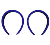 Mytoptrendz®-2 Pcs Set Headbands for Women Fashion Soft Padded Luxury Alice Band Hair Bands Thick Wide Velvet Fabric Cover Head Band Ladies Girls, School Wedding, Bride,Bridesmaid (Royal blue)