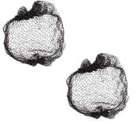 Mytoptrendz® 2 pcs Slumber Hair Nets Fine Soft Strechy Elasticated Mesh Styling Large Silky Sleep In Net for Women and Girls Thick Hair Dance Equestrian Buns Mesh Cover (Black)