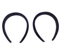 Mytoptrendz® -2 Pcs Velvet Headbands Luxury Padded Wide Classic Alice Hair Bands Women Adult Girls Casual, School, Wedding Bride, Evening Party and Gift Classic Fashion Accessories (Navy,)