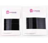 Mytoptrendz® 24 Pack Sturdy Jumbo Bobby Pins - Assorted 6cm and 8cm Flat Curved Metal Hairpins for Thick Hair, Extra Strong Hold Large Hair Clips for Professional Styling