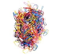 Mytoptrendz® 250 pcs Strong Mini Hair Rubber Elastics Multi Pack for Kids Stretchy Snag Free Elastic Braiding Bands for Girl Braids Plaiting Pony Hair Tie -Large 2 cm (Classic -colour- White Dot)