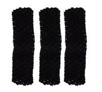Mytoptrendz® 3 PCS Toddler Baby Soft Strechy Crochet Headband Hair Bands Hairerap Beandeu (Black-)