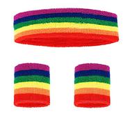 Mytoptrendz® 3 Pieces Sweatband Set Girls Boys Sports Headband Wrist Sweatbands Terry Cloth Wrist Sweatband Moisture Wicking Sweat Absorbing Head Band for Unisex Sports, Gym,PT and Yoga
