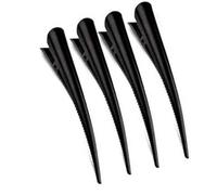 Mytoptrendz® 4 PCS Long Alligator Beak Hair Clips, Metal Slides Clips for Styling, Non-Slip Hair Clips Clamp with Teeth Grip French Twist Up Do Accessories for Women Girls (Black)