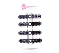 Mytoptrendz® 4 pcs Small Slim French Style Barrettes Hair Slides Double Bar Clip In Flat Thin Un Sprung Hair Clips Grips Classic Women Girls Hair Accessory (Style 3- Black)