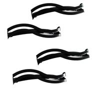 Mytoptrendz® 4pcs - Small Barrettes Hair Clips Thin Open Fram Metal Hair Slides Grips Unsprung Classic Styling Accessories for Women Girls ((Black- Wavy cut Style 1)