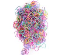 Mytoptrendz® 500 pcs Mini Gummy Elastic Hair Bands Multi Pack for Kids Small Thin Stretchy Polyband Elastic Hair Braiding Bands for Girl Braids Hair ties (Assorted Spring colour)
