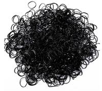 Mytoptrendz® 500 Pcs Multi Pack Mini Small Rubber Snag-Free Elastic Hair Ties Hair Band Hair Holder Hair Tie Strong Elastic Gummy Rubber Braiding Bands for Kids Girls (Black)