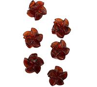 Mytoptrendz® 6 Pcs Plain Brown Hair Claw Clamps Mini Clips Small 2.3cm Plastic Jaw Grip Hair Accessory for Girls Women(Tort brown Flower Petal Design)