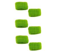 Mytoptrendz® 6 Pcs Thick Soft Elastic Terry Ponytail Holder Hairband Soft Hair Donut Scrunchie Bobbles (Green)