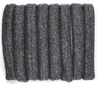 Mytoptrendz® 8 Pcs - Cotton Mixed Elastic Hair Ties No Damage Hair Bobbles, Soft Strong Hold Seamless Elastics, Metal Free Ponytail Holder Pony Bands For Women,Girls Kids Thick Hair (Black- Marl)