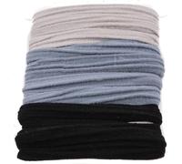 Mytoptrendz® 8 pcs Soft Wide Elastic Ribbon Hair Ties Thick Elastic Hair Bobbles Kids Endless Snag Free Ponios Ponytail Holder Bands For Girls Women(Grey tone)