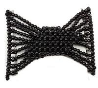 Mytoptrendz® -Beaded Double Easy Magic Stretchable Hair Comb (Plain Black bead)