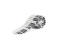 Mytoptrendz® Black And White Piano Key Printed Tie Silky Satin skinny Neck Tie