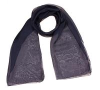 mytoptrendz® - Chiffon Scarf Plain Soft Sheer Neck Wrap Scarves for Women Casual, Formal and Choir Group (Navy)