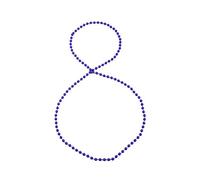 Mytoptrendz ® Classic Retro Long Beads Necklace Long 1 strand Wraparound Women Girls Fancy Accssories (Blue)