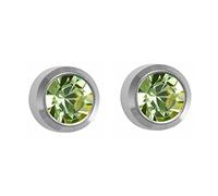Mytoptrendz® Ear Piercings Studs Colour Crystal Stone Stud Earrings (Peridot)