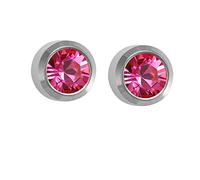 Mytoptrendz® Ear Piercings Studs Surgical Steel Colour Crystal Stud Earrings Earrings (Pink)