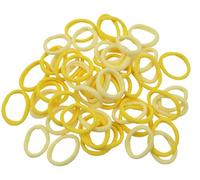 Mytoptrendz® Elastic Hair Ties, 50 Pcs Strechy Thick Seamless Hair Bands No Damage Soft Jersey Fabric Ponytail Holders Hair Bobbles for Kids, Girls Women Ponio Hair Accessories -Yellow Gradient