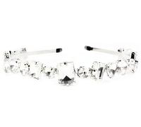 Mytoptrendz® Gem Crystal Headband Thin Diamante Embellished Alice Hairband Jewel Headwear for Wedding, Prom, Party Women and Girl (Clear Crystal- Silvertone)