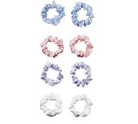 Mytoptrendz® - Kids Accssories Satin Scrunchies Hair Ties Mini Size - Gentle Hold No Damage Seamless Satin Ponytail Holders Girls Women Fine Hai Multi Colour (Pastel mix)