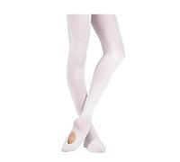 Mytoptrendz® Kids Dance Tights Girls Convertible Stretch Transition Ballet Tights (AGE-7-9 years, White)