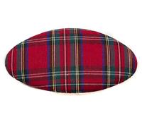 Mytoptrendz® Ladies Oval Shape Tartan Check Pattern French Barrette Buckle (Red tartan check style 2)