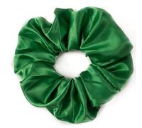 Mytoptrendz® Large Luxurious Smooth Soft Silky Satin Plain Scrunchie Ponytail Hairbands Traceless For Girls Women Thick Curly Hair - (Green)