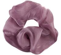 Mytoptrendz® Large Sheer Soft Luxurious Shimmering Organza Scrunchie Ponytail Holder Elastic Hair Ties Hair Bands for Girls Ladies Hair Accessories (Purple)