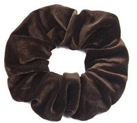 Mytoptrendz® Luxurious Premium Soft Smooth Velvet Hair Scrunchie Ponytail Holde Tie (Dark Brown)