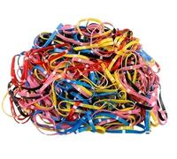 Mytoptrendz® Mini Gummy Elastic Hair Ties Thin Hair Bands For Hair Styling, Braids, Ponytails Hairstyling for Toddlers, No Snag Strong Poly Bands 250 Pcs in a Pack (Classic Assortment with Dots)