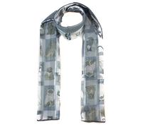 Mytoptrendz® Multi Cat Print Scarf Women's Classic Printed Lightweight Silky Soft Feel Neck Wrap (Grey- check)