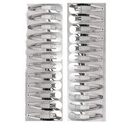 Mytoptrendz® Multi Pack 24 pcs Large Snap Hair Clips 2.7 Inch Long Non Slip Metal Slides Thick Hair Bendies Sleepies Hair Clips for Women Girls, Hair Barrettes Hair Accessories