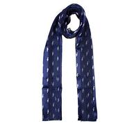 Mytoptrendz® Music Clef Note Satin Scarf Musical Notes and Treble Clef Wrap Gift for Music Lovers, Thin music scarf for choirs and musical groups.(Navy- White Small Note)