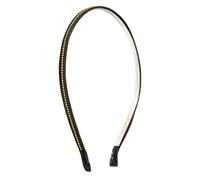 Mytoptrendz® Narrow Headband Alice Hair Band, Girls Women Retro Accessories Faux Leather Head Band Slim Hairband- Black- Gold Bead Inlaid