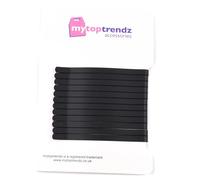 Mytoptrendz® - Pack of 12 Curved Jumbo Bobby Pins Hair Clipsfor Women and Girls(Black- Matte)