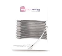 Mytoptrendz® - Pack of 12 pcs Curved Jumbo Bobby Pins Hair Clipsfor Girls Women (Silver)