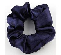 Mytoptrendz® Plain Large Silk Satin Scrunchie Luxurious Soft Smooth Shimmer Hair Tie Ponytail Bobble For Girls Women Hair Up Do (Navy)
