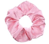 Mytoptrendz® Plain Satin Hair Scrunchies Ponytail Hair Tie Large Traceless Luxurious Bobbles Classic Hair Accessory (Pink light)